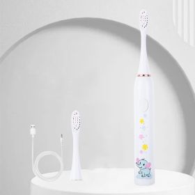 Sonic Children's Electric Toothbrush Kids 3 To 15 Years Old Oral Care Cartoon Animal Pattern Elephant USB Charging Tooth Brush