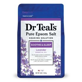 Dr Teal's Pure Epsom Salt Soak, Soothe & Sleep with Lavender, 3 lb