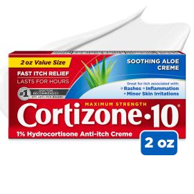 Cortizone 10 Maximum Strength Soothing Aloe Anti-Itch Cream, 2 oz