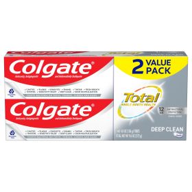 Colgate Total Toothpaste;  Deep Clean;  2 Pack;  4.8 oz