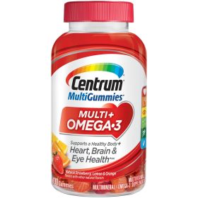 Centrum Adult Multivitamin With Omega 3 Gummies;  Fruit Flavors;  100 Count