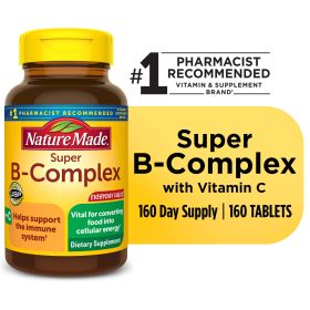 Nature Made Super B Complex with Vitamin C and Folic Acid Tablets;  160 Count