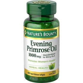 Nature's Bounty Evening Primrose Oil Herbal Supplement; 1000 mg;  60 Count