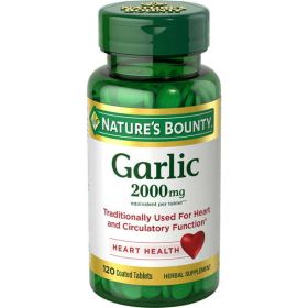 Nature's Bounty Garlic Tablets;  2000 mg;  120 Count