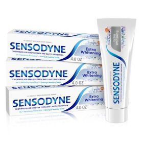 Sensodyne Extra Whitening Sensitive Toothpaste;  4 oz;  3 Pack
