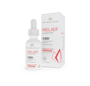 Sky Wellness CBD Relief Oil Drops 1500mg Peppermint