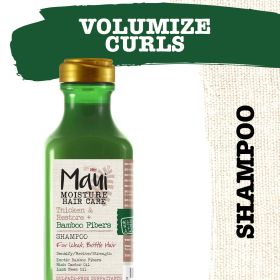 Maui Moisture Thicken & Restore + Bamboo Fibers Strengthening Daily Shampoo, 13 fl oz