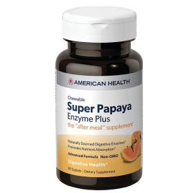American Health Super Papaya Enzyme Plus 90 Chewable