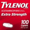 Tylenol Extra Strength Caplets with 500 mg Acetaminophen;  100 Ct