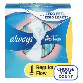 Always Infinity Flexfoam Pads with Wings;  Size 1 36 Ct