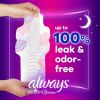 Always Radiant Overnight Pads with Wings Scented;  Size 4 20 Ct