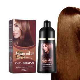 Argan Oil Color Shampoo Hair Dye (Option: 07 Golden Brown-500ml)