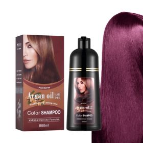 Argan Oil Color Shampoo Hair Dye (Option: 03 Wine Red-500ml)