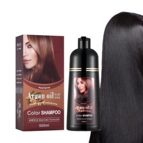 Argan Oil Color Shampoo Hair Dye (Option: 08 Natural Black-500ml)