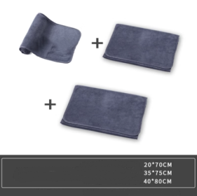 Pure Cotton Large Bath Towel (Option: Grey Three piece Set1)