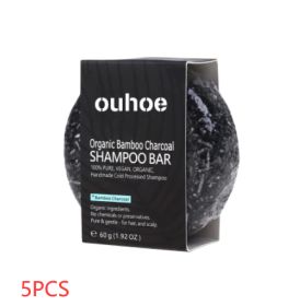 Organic Bamboo Charcoal Shampoo Bar (Option: 60g-5PCS)