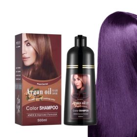 Argan Oil Color Shampoo Hair Dye (Option: Purple-500ml)