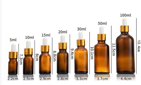 Glass Oil Dropper Bottles (Option: Brown-50ml)