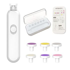 Baby Electric Nail Clipper Device (Option: Battery White)