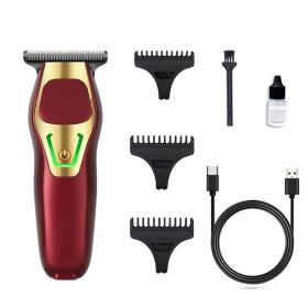 Rechargeable Household Hair Clippers (Option: A97 RED)