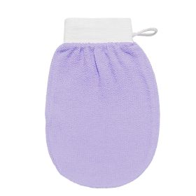 Rayon Viscose Fiber Medium Fine Sand Exfoliating Bath Gloves (Option: Purple-1PC)