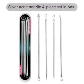 Acne and Blackhead Tools 4-piece Set (Option: Silver 4 Piece Set Storage Box)