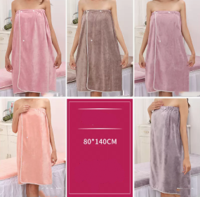 Towel Skin Management Pack (Option: Coral violet-Shower skirt 80x140cm)