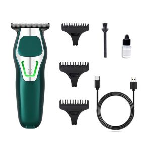 Rechargeable Household Hair Clippers (Option: A97 GREEN)