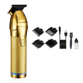 Rechargeable Household Hair Clippers (Option: Gold USB)