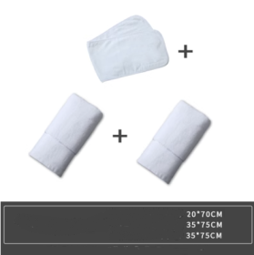 Pure Cotton Large Bath Towel (Option: White three piece Set of2)