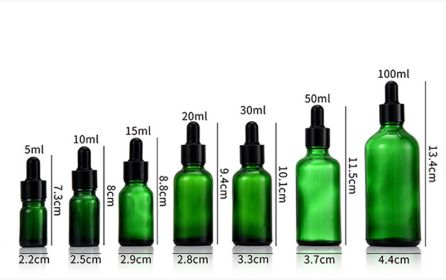 Glass Oil Dropper Bottles (Option: Green-50ml)