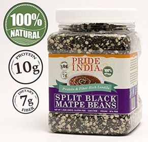 Pride Of India - Indian Split Black Gram Matpe Beans - Protein & Fiber Rich Urad Dal (size: 3.3 LB)