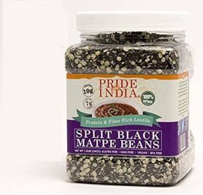 Pride Of India - Indian Split Black Gram Matpe Beans - Protein & Fiber Rich Urad Dal (size: 1.5 LB)