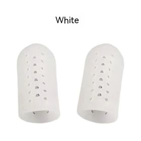 Toe Protective Covers (Option: White S With Holes)