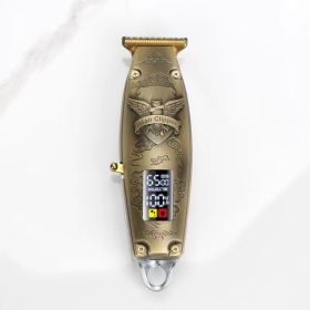 Electric Hair Clippers (Option: Gold-15x5x4cm-Charger)