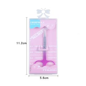 Stainless Steel Beauty Scissors (Option: Gradual powder-Plastic box paper card)