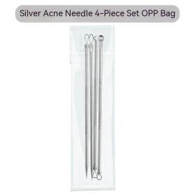 Acne and Blackhead Tools 4-piece Set (Option: Silver 4 Piece Set OPP Bag)